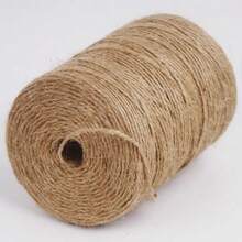 Natural Jute Twine String Roll Hemp Rope For DIY Craft Gift Wrapping, Brown Burlap Cord Rustic Wedding Decoration Macrame Gardening Packaging, Farmhouse Vintage Handmade Ribbon For Christmas Holiday Card Tag Mason Jar Home Decor Party Favor Supply - Camel - View 9