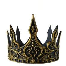 1 pièce/Couronne de Roi Vintage Accessoire de Costume d'Halloween, Couronne de Reine Roi Corbeau Vintage Sombre Cosplay Jeu de Rôle, Parfait pour Fête Déguisement de Vacances - se déguiser - Voir 5