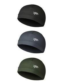 1/3 buah Topi Dalam Helm Motif Bintang & Huruf, Topi Rajut Kubah Jaring Bernapas Penyerap Keringat, Topi Dalam Helm Tahan Angin, Cocok Untuk Berkendara Sepeda Motor, Bersepeda, dan Olahraga Balap - MultiWarna - View 14