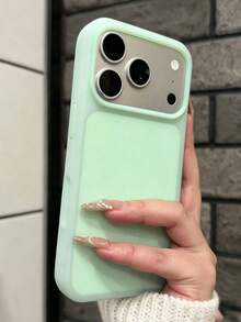 Matte Skin-Friendly Touch Jelly Soft Phone Case Compatible With IPhone 17 Pro Max 17 Pro 17 16 15 14 13 Ultra-Thin Liquid Silicone Shockproof Protective Back Cover - Mint Green - View 2