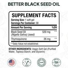 Organics  Better Black Seed Oil Cold Pressed - Pure Nigella Sativa Oil For Immune Support - 5% Thymoquinone - Support Memory, Vitality, And Cellular Health : Health & Household - 30 Count (Pack Of 1) - View 7