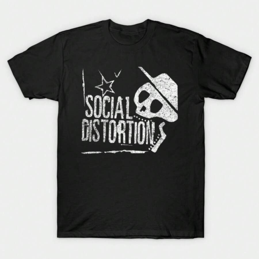 T Chemise Social Distortion Vintage T-Shirt By Wellcome To My World - Black - View 1
