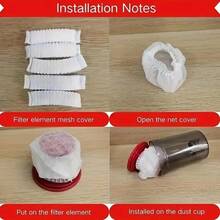 Disposable Non-Woven Elastic Vacuum Filter Cover Dust Replacement Filter Net Sleeve 100Pcs - Multicolor - View 5