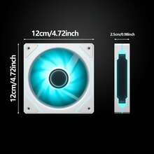 Computer Case Cooling Fan, 12cm Silent Cooling Fan, Air Cooling, Water Cooling, Hydraulic Bearing Fan, ARGB Sync Mirror Circulation Fan - View 11