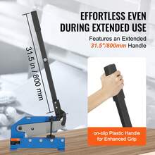 Cizalla Manual para Chapa Metálica de 270 mm Cortadora de Chapa de Sobremesa Herramienta de Corte para Procesar Chapas de Metal Duro para Constructores y Aficionados Al Bricolaje - 1/4" - Ver 5