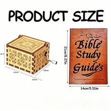 66 Bible Study Guide + You Are My Sunshine Wooden Music Box, Christian Devotional Journal With Daily Scripture, Vintage Hand Carved Inspirational Gift For Women Teens Church Groups - Perfect For Birthday, Thanksgiving & Christmas - Variant - View 2