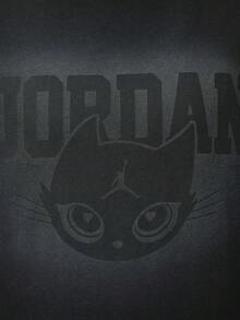 Jordan 女款 AS W J SS OS GFX TEE BLACK CAT 短袖針織無領T恤 TIW7672-010 - 黑色 - 查看 5