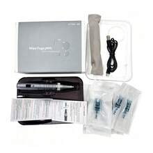 Dr Derma Pen M8 Wireless Adjustable Electric Microneedling Pen, Includes 12 X 0.25mm Replacement Needles - Grey - View 9