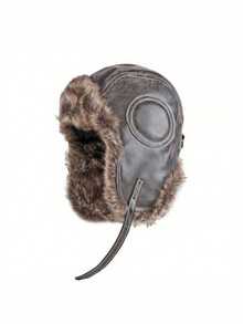 Men's Thick Faux Leather Trim Hat - Windproof Earflap Design, Suitable For Snowy Weather, Ideal Winter Gift - Multicolor - View 8