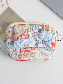 1 pieza Bolsa de almacenamiento de cámara CCD acolchada de espuma, bolsa de maquillaje mini con diseño de dibujos animados dulce y lindo, bolsa para lápiz labial, bolsa para auriculares Bluetooth, organizador de cables de auriculares, bolsa de almacenamiento miscelánea, monedero con patrón de lazo bordado, estuche protector de cámara mini, monedero con diseño abatible, tarjetero de gran capacidad, bolsa para lápiz labial con diseño a cuadros lindo, tarjetero negro de moda, bolsa de almacenamiento de cámara - Multicolor - Ver 20