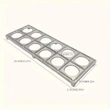 1 Pack 12-Cavity Ravioli Mold Press | Manual Italian Pasta Maker | Aluminum Dumpling & Wonton Stamping Tool | Multipurpose Pierogi Pastry Cutter | Kitchen Baking Accessory - View 5