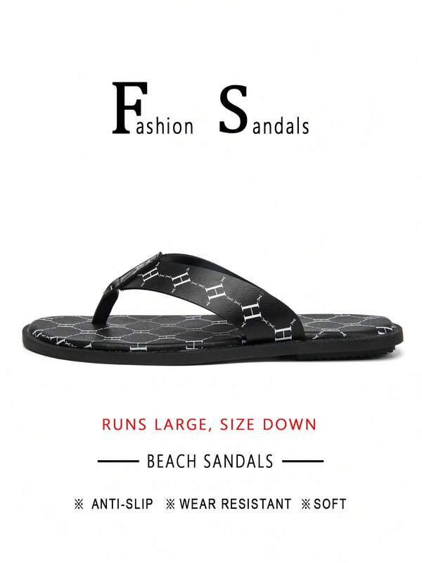 2026 Beach Premium All-Over Print H-Strap Flip Flops, Summer New Style Outdoor Wear Thong Sandals