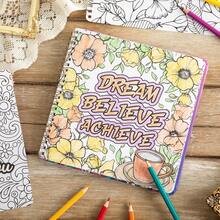 (60pages/295g)Women's Coloring Book Inspirational Quotes Coloring Books For Adults To Relax And Relieve Anxiety, Gift For Mother's Day, Birthdays, Christmas, Anniversaries,Enhancing Creativity, Beautifully Designed - Spiral-bound - View 3