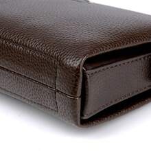Men's Large Long Leather Clutch Wallet Passport Business Phone Case Credit Card Holder Wallet Casual Anti-Theft Password Lock Handbag RFID Blocking - Brown - View 9