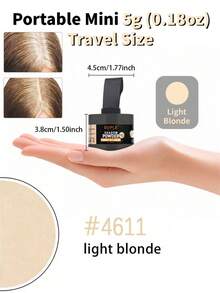 GOIPLE 0.18oz/5g Hairline Powder Waterproof Instant Coverage For Bald Spots, Forehead, Filling Sparse Areas, Hairline Shadow Powder, Includes Mini Mirror, Sponge Puff - Gold - View 15