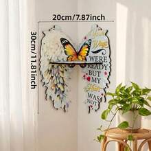 Butterfly Wing Corner Shelf - Wooden Wall-Mounted Floating Shelf, Suitable For Displaying Plants, Crystals And Candles, Bohemian Angel Wing Home Decor Accent, Suitable For Bedroom And Living Room - View 12
