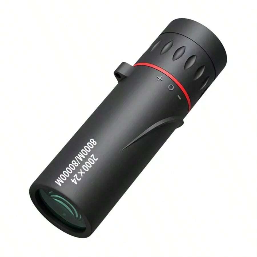 Teleskop Monokuler HD 2000x24 Mini Portabel untuk Ponsel dengan Dudukan, Cocok untuk Aktivitas Luar Ruangan, Berkemah, Berburu, dan Mengamati Burung - Hitam - View 1