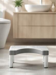 WholeNight Anti-Slip Toilet Step Stool For Children And Adults, Ergonomic Bathroom Toilet Training Stool, Improves Sitting Posture And Comfort, Durable And Portable Design - White - View 7