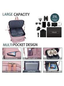 Travel Backpack For Men, Lightweight, Suitable For Short Trips, Commuting, Travel Luggage Bag, Large Capacity, Laptop, Book Bag - Multicolor - View 5