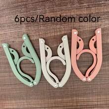 10/8/6/5/3/1pc Portable Foldable Clothes Hanger Without Clips, Foldable Drying Rack, Non-Slip Design, Suitable For Retail Stores And Cruise Ships, Random Colors - View 13