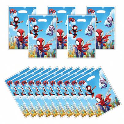 Hasbro 30入蜘蛛好友生日派對禮物袋，蜘蛛好友生日派對用品裝飾，蜘蛛好友主題生日派對裝飾