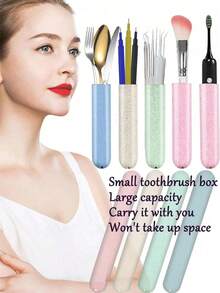 Travel Toothbrush Holder, Portable Travel Toothbrush Rack, Plastic Toothbrush Container Protective Case, Suitable For Travel, Camping, Home, School, Business Trips, Toothbrush Holder Protects Your Oral Health - Multicolor - View 3