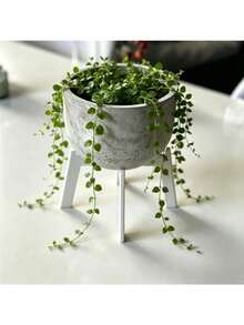 1 Set White Flower Stand Bracket, Cross-Crossed Stable Support, Minimalist Design Suitable For Desktop, Balcony And Other Scenes, Easily Support Flower Pots, Create A Fresh Green Plant Display Corner - Multicolor - View 4