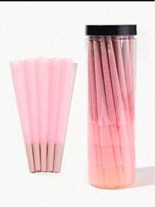 MINAMIZU 200/100/50/30 Stück natürliche vorgedrehte Cones 1-1/4 Zoll ultradünne langsam brennende Cones mit Filtertips/Crutches hornförmige Cone-Rauchpapier, geeignet als Feiertags-/Valentinstag-Geschenke und Rauchzubehör, Vatertagsgeschenk - Verschiedenfarbig - Übersicht 1