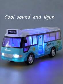 Bus Shape With Sound And Light Abs School Bus Model For Educational Play Realistic Simulation Easy To Toy Cars,Kids Toys,Cars,Toys For Boy,Toy Bus,Bus - Multicolor - View 5