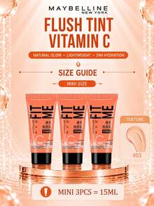 Maybelline 美寶林 Nude Glow Radiance 乳液 #03 試用裝 5ml，1/3件可選，改善肌膚紋理，三重精華保濕，維生素C亮白，提亮膚色，適合中性至油性肌膚 - 美寶蓮早C管素顏霜 03 - 查看 14