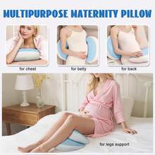 Hauture Side Sleeper Pregnancy Pillow – Memory Foam Maternity Body Pillow For Back, Belly & Leg Support, Adjustable Travel Wedge Cushion For Pregnant Women - Mint Blue - View 8