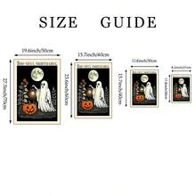 1pc Cute Ghost Canvas Wall Art Decor Spooky Halloween Poster Retro Pumpkin Print Gothic Moonglow Painting Aesthetic Hanging Picture Funny Quote Artwork For Bedroom Living Room Holiday Home Decor Unframed /Framed/Wooden Hanging - Pattern - View 10