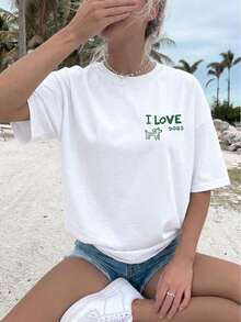 Women T-Shirts - 白色 - 查看 2