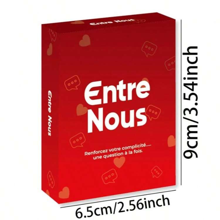 Entre Nous 法式情侶對話問題卡牌遊戲 | 厚實啞光紙派對卡 | 多人遊戲，適合約會之夜、家庭聚會、公路旅行 | 情人節、聖誕節、週年紀念與節日娛樂的理想禮物 - 查看 6