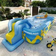 Large Inflatable Pool, Backyard Relaxation Inflatable Water Basin, Suitable For Yard, Garden, Patio, Balcony And Other Spaces, Simple And Elegant, Comfortable And Relaxing, Foldable, Space-Saving Storage, 3-Layer Reinforced Stable Structure, Suitable For Indoor And Outdoor Use, 3 Sizes Available - A - View 3