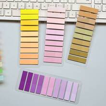 1pc/7pcs/20pcs Gradient Multicolor Mixed Index Sticky Notes, 200 Sheets Per Card, Self-Adhesive Page Markers, Office & Study Stationery, For File Classification And Note-Taking - one-size - View 9