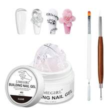 LIMEGIRL Nail Extension Gel Kit, UV LED Nail Extension Gel Set With Base Coat And Top Coat, Dual-Sided Nail Molds, Nail Art Brush, Silicone Tools And Nail File, Suitable For DIY Salon Manicure - Multicolor - View 12