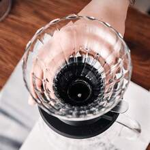 Pour Over Coffee Dripper High Borosilicate Glass Coffee Filter Glass Drip Coffee Brewer Coffee Filter Paper V-Shaped Drip Coffee Machine Accessory - View 5