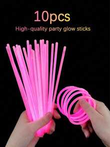 200/100/10pcs 8 Inch Glow Sticks, Ultra Bright Glow Sticks, Party Decorations, Glow For 10 To 12 Hours In The Dark, Can Make Bracelets, Necklaces And More, Suitable For Parties, Holiday Parties, Gatherings, Bars, Birthdays, Concerts, Holiday Celebrations - Pink - View 8