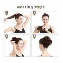 This Elegant Hair Scrunchie Is Perfect For Women, Helping You Easily Create A Fluffy, Messy Donut Bun, And Is Super Convenient To Wear - Multicolor - View 4