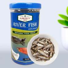 Amzey 2.3 Oz Dried River Fish - Natural Food For Turtles, Terrapins, Reptiles And Large Tropical Fish - ColorB - View 1