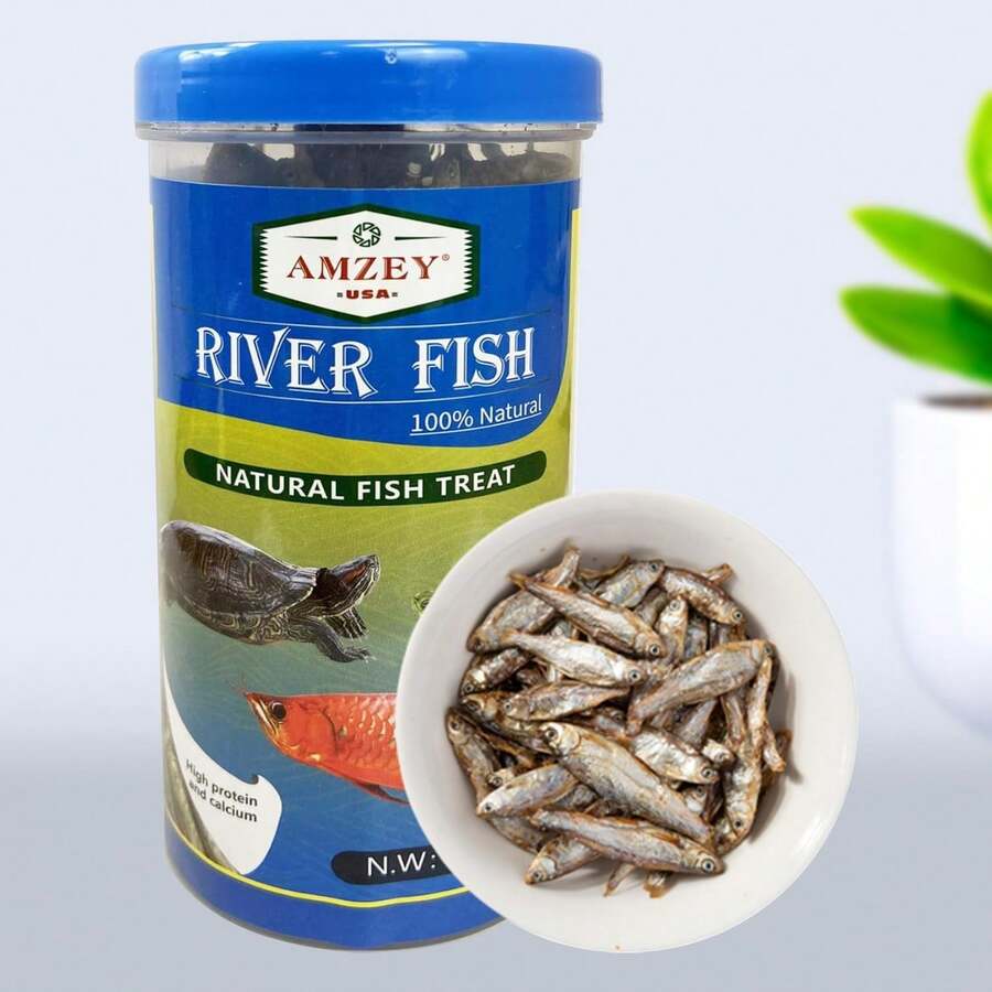 Amzey 2.3 Oz Dried River Fish - Natural Food For Turtles, Terrapins, Reptiles And Large Tropical Fish - ColorB - View 1