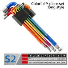 7/9pcs Set Medium/Long/Extra Long Ball End Colored Premium Hex Key Wrench Set, Portable Case, Durable Industrial CRV Construction, Suitable For Industrial/Home Repair, Installation And Other Work Environments. Hex Wrench Set, Screwdriver Tool Hex Ball End Combination. Hand Tools, Tools & Home Improvement. Convenient And Practical Wrench - Multicolor - View 14