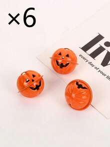6pcs/1pc Colorful Halloween Pumpkin Decorative Bells, Suitable For Halloween Party Home Decor, Horror Theme Party Decoration, Halloween Trick Or Treat Prizes, Haunted House Decoration, Vintage Style Party Favors - One Size Fits All - View 12