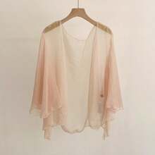 1pc Solid Color Chiffon Cheongsam Shawl Cardigan, Thin Spring/Autumn Sleeveless Vest For Women, Air-Conditioned Room Layering, Sun Protection, Versatile - Multicolor - View 9