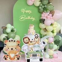 AFYPRTY Jungle Animals Decorations Safari Birthday Decorations Jungle Animals Cutouts Backdrop Booth Props Party Supplies For Wild Life Theme Birthday Party Decor - View 4
