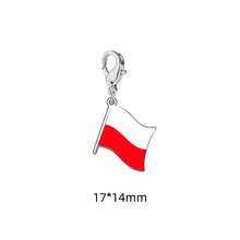 TEAMER 1pc Colorful National Flag Pattern Pendant, Handmade DIY Accessory, Can Be Used As Keychain, Bag Charm, Jewelry Decoration - Fashion Series - View 20