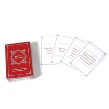 1 Papierbox mit rotem Rahmen, Paar-Gesprächskarten-Spiel, herzliche Dialog-Grafik-Karten, verschleißfeste glatte Spielkarten, einfache elegante rote Themenverpackung, unterhaltsames Freizeitspielzeug für Feiertags-Paar-Dates - Verschiedenfarbig - Übersicht 4