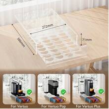 1 pièce Support de rangement pour capsules de café, styles multiples, conception coulissante, organisateur de tiroir, style coulissant peut servir de base pour machine à café, le tiroir coulissant peut contenir 40 capsules, le support de rangement peut contenir 30 capsules - Multicolore - Voir 3