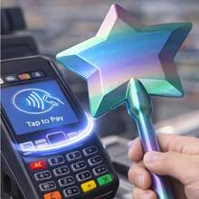 Magic Wand Contactless Payment, Contactless Payment Magic Wand, Starry Sky Magic Wand, Magic Star Magic Wand Bank Card Payment Card Holder, Suitable For Bank Card Payment Scenarios (Gradient Position Random) - Multicolor - View 11